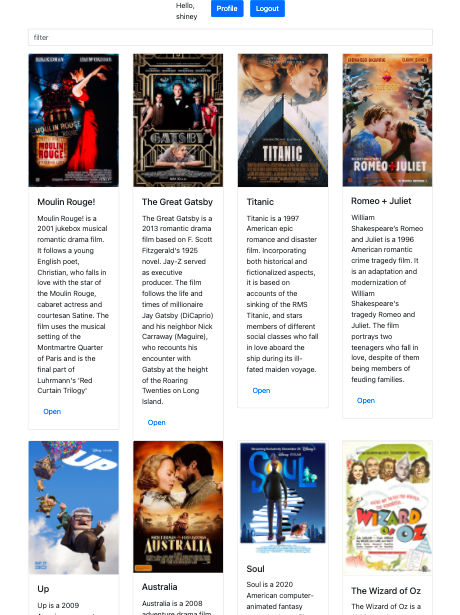 MyFlix Client screenshot